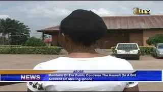 respondents condemn assault on a girl accused of stealing iphone
