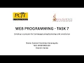 Web Programming Eshop Task 7