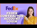 How to Login Fedex Contractor Account Sign In Fedex Contractor Account