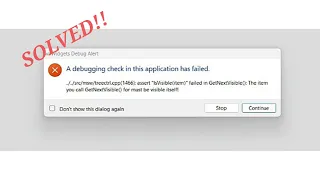 Solved-A debugging check in this application failed Code blocks