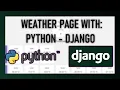 Weather Page using Python Django and Openweathermap