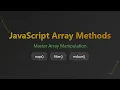 JavaScript Array Methods Master Map Filter Reduce More
