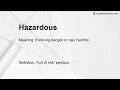 Hazardous Meaning
