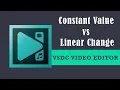 Difference between constant parameter value and linear parameter change in VSDC