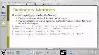 Python for Engineers Dictionaries 1 Screencast