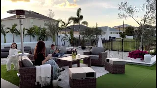 Elevate your patio with this beautiful and functional sofa set