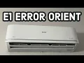 E1 Error in orient inverter AC easy to trace and solve fault