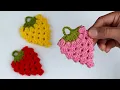 how to Crochet strawberry keychain - Easy Step by Step crochet strawberry