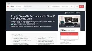 Udemy Course - Step by Step APIs Development in Node JS with Sequelize ORM