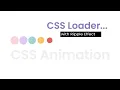 CSS Animation CSS Loader with Ripple Effect csPoint Web Designing Tuorials