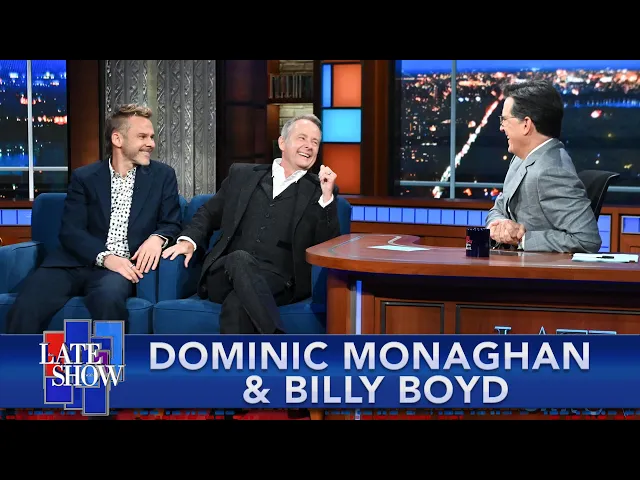 Dominic Monaghan &amp; Billy Boyd Perform A Hobbit Drinking Song With Stephen Colbert