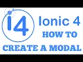 Ionic 4 How to create a modal from scratch ionic 4