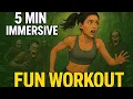 Lagu 5-Minute Zombie Attack Cardio Workout | Jungle Survival Fat-Burn HIIT (No Equipment)