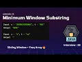 Minimum Window Substring Sliding Window Leetcode 76 Java Tamil