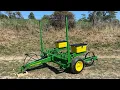 Custom Two-Row Planter Review Made for a John Deere 140 Garden Tractor