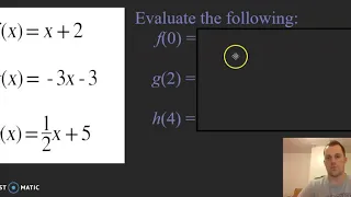 Evaluating Functions from an Equation Basic