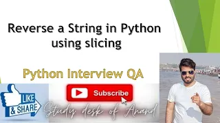 Reverse a String in Python using slicing