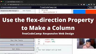 Use the flex direction Property to Make a Column CSS Flexbox freeCodeCamp Tutorial
