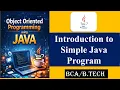Introduction to simple java program BCA Example hindi