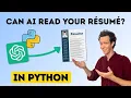 AI Project Build a Resume Reader in Python with OpenAI Can AI Read Your Resume