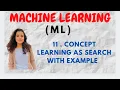 Concept Learning As Search With Example ML