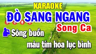 Karaoke Đò Sang Ngang Song Ca Nhạc Sống | Trọng Hiếu Beat