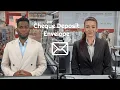 How to process a cheque deposit envelope in your high street bank account cheque deposit envelope