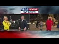 Multi-talented WRAL Meteorologist Kat Campbell ice skates while reporting the weather