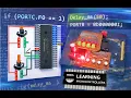 Microcontroller Tutorial Dual Button LED Patterns using PIC16F877A MikroC Code Explained