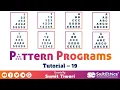 Pattern Programs Tutorial Part 19 - Pyramid pattern and right-angled triangle