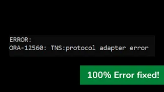 How to Fix ORA-12560 Error in SQL Plus A Step-by-Step Guide
