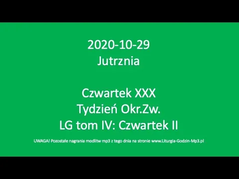 Download MP3 Jutrznia mp3  2020 10 29