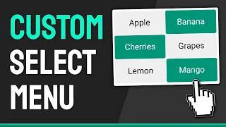 How to Create a Custom Multi-Select OR Single Menu - HTML CSS JavaScript Web Design Tutorial
