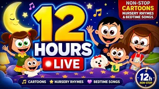 🔴 LIVE ❤️ 12 HOURS of Kids Cartoons | Nursery Rhymes | Family Animation | Nykk Deetronic TV