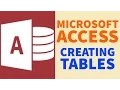 Creating Tables Microsoft Access Study Help For All