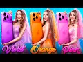 Lagu Roze vs Oranje vs Violet Meisje Werden een Bruid! Enkel één Kleur op Trouw Challenge