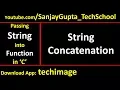 String concatenation by passing string into function in c programming by Sanjay Gupta