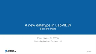 UKTAG - LabVIEW 2019 Sets And Maps by Peter Horn