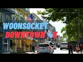 Driving Downtown Rhode Island - Woonsocket USA 2022 4k