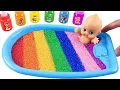 Download Lagu Satisfying Video l How to Make Rainbow Bathtubs into Mixing Slime with Glitter Pool Cutting ASMR #15