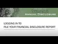 Annual Disclosure Candidates - Logging in for First Time