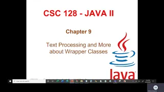 Java II Part 1 Wrapper Classes and Strings Class 1 Part 1 Wrapper Classes