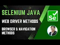 Session 28 - Selenium with Java WebDriver Methods Browser Navigation Commands