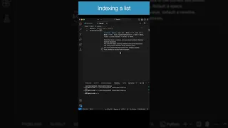 INDEXING a LIST in PYTHON Tutorial