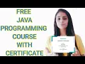 Free Java Programming Course with certificate Free online Course with certificate