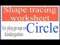 Shape tracing worksheet Circle tracing worksheet for LKG or UKG Daily Practice Worksheet