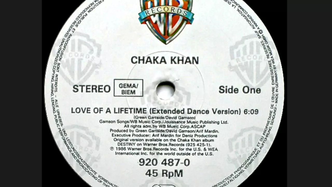 Chaka Khan: "Love Of A Lifetime" (Extended Dance Version)