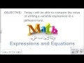 Compare Expressions 7 EE A 2