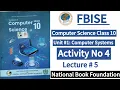 Class 10 Computer Science Unit 1 Activity 4 New Syllabus 2025