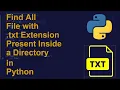 Find All File with txt Extension Present Inside a Directory in Python Python Examples Tutorial